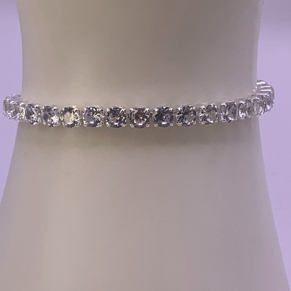 Sterling Silver Cubic Zirconia Tennis Bracelet